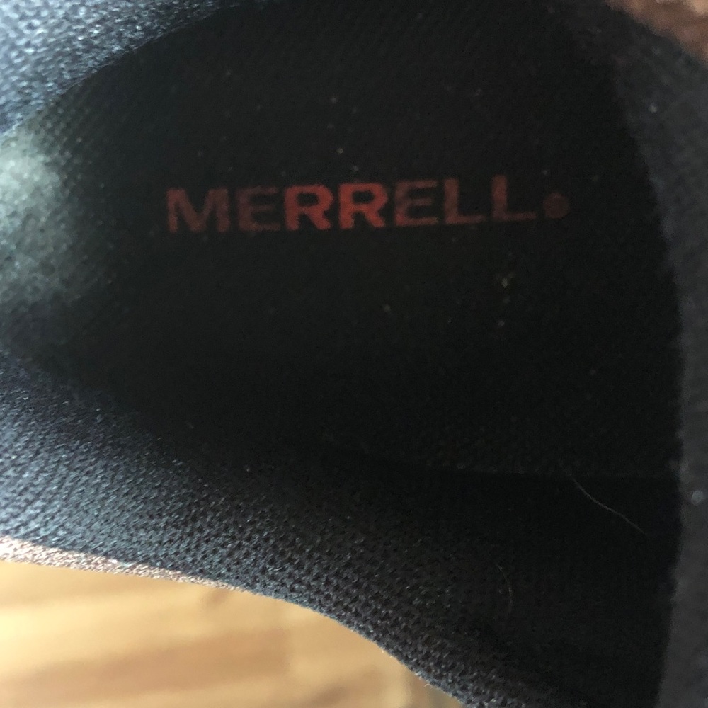 Merrell brown water resistant brown leather shoes size 7.5 - Picture 6 of 6